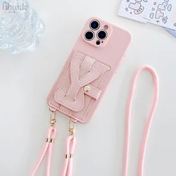 Love Bag Crossbody Lanyard PU Leather Wallet Case with Card Strap for Redmi Note13Pro plus (Pink taoqi)