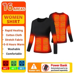 Winter Thermal Heated Jacket and Vest for Men - USB Electric Heating Fleece Apparel (Women-BK-16-JK)