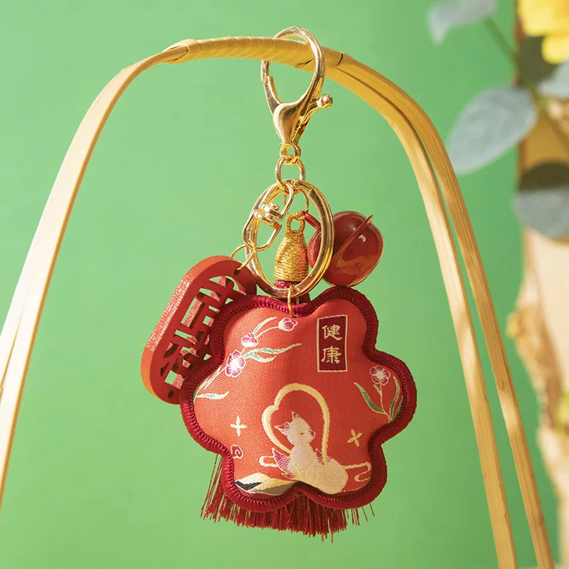 Rabbit Diy Embroidery Creative Key Ring Cross-stitch Needlework Sachet Pendant Knitting Accessories Crafts for Adults Jewelry
