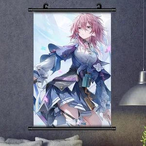 Honkai Star Rail Game March 7th Fabric Wall Scroll Home Decor Anime Poster 20*30cm Gifts Cosplay