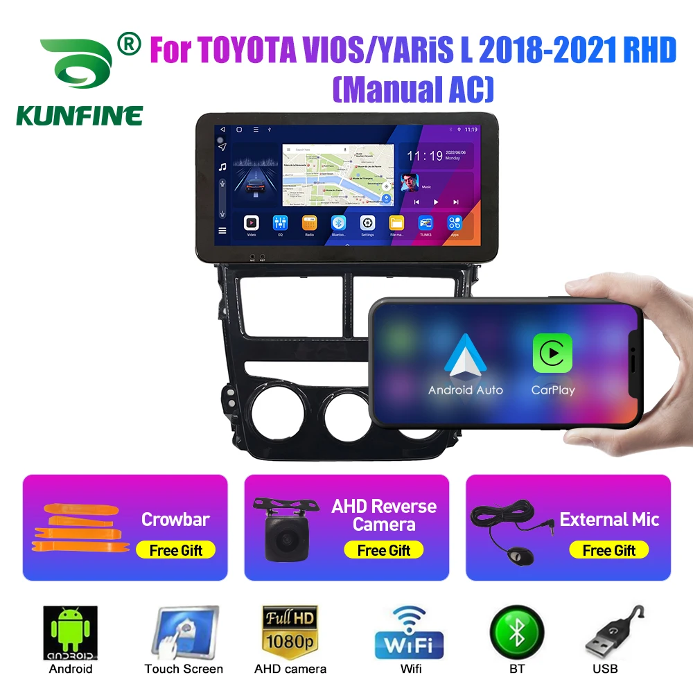 

Автомобильный радиоприемник для TOYOTA VIOS YARiS L 2018-2021 RHD MC AC Octa Core Android автомобильный DVD GPS навигатор автомобильный стерео Carplay Android авто