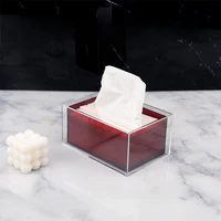 Creative Transparent Acrylic Tissue Box Living Room Paper Box Holder Simple Coffee Table Napkin Storage Box Decorative Ornament 2
