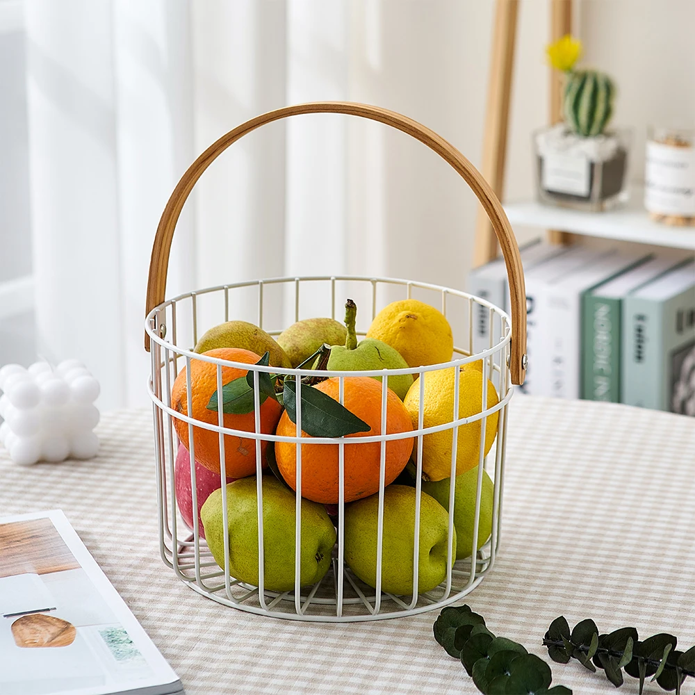 Tote in metallo cesto di frutta portafrutta organizzatori porta condimenti  organizzatore da cucina cestini portaoggetti forniture per la casa cestino