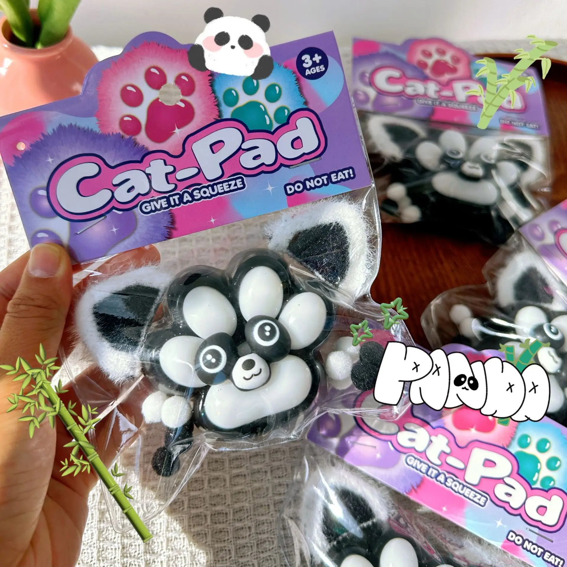 Cute Panda Soft Cat Foot Antistress Paws Fidget Toys Squishy Tapa Foot Girl Kids Adult Sensory Toys Gifts Antistress Foot 4