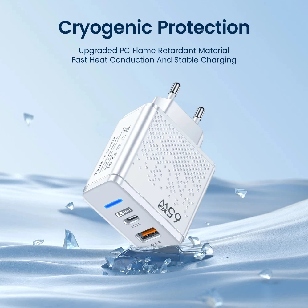 65W USB Charger Fast Charging PD 3.0 Mobile Adapter IPhone Xiaomi 12 Huawei Samsung IPad Tablet C-type Charger charger adapter battery charger fast charger power supply adapter battery charger adapter