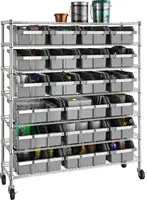 Steel Wire Shelving Storage Unit, Patented Organizer for Garage, Warehouse 2