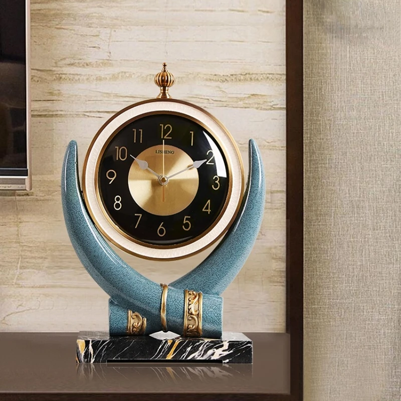 High End Clock, Silent, Modern And Minimalist Home Desktop Quartz Clock, Living Room Decoration