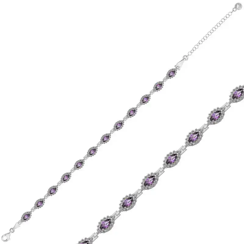 

Tevuli 925 Sterling Silver Marquise Water Ways Women 'S Bracelet