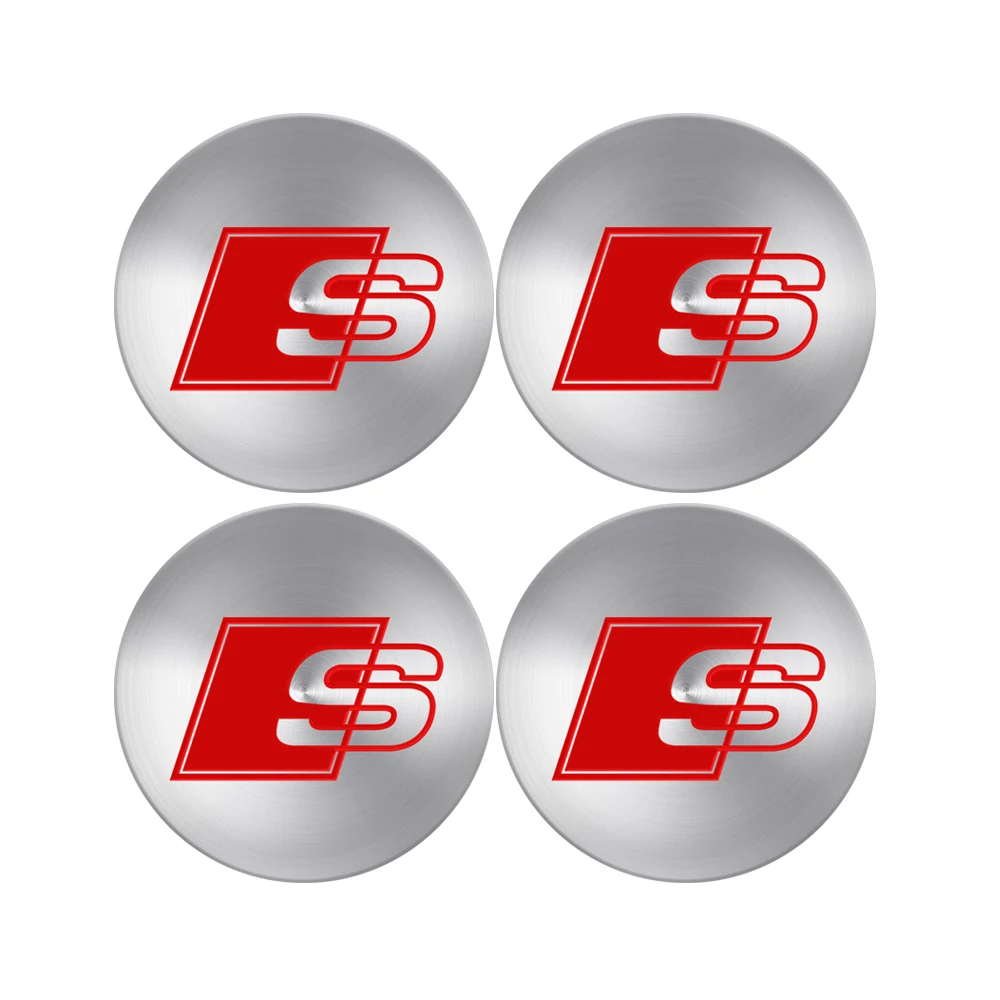 Set of 4 Car Wheel Center Cap Logo Hub Cover Stickers - Stylish Auto Accessories
