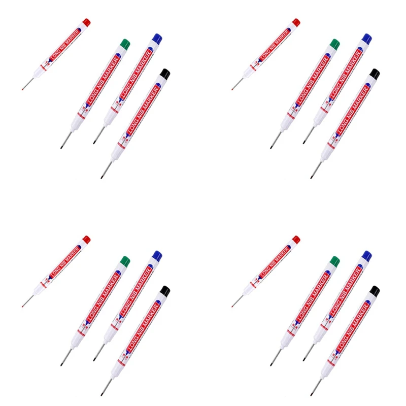 

Deep Hole Pen 20Mm Tip Depth Hole Marker Construction Site Marking For Wood, Plastic, Metal (Black, Blue, Red, Green)