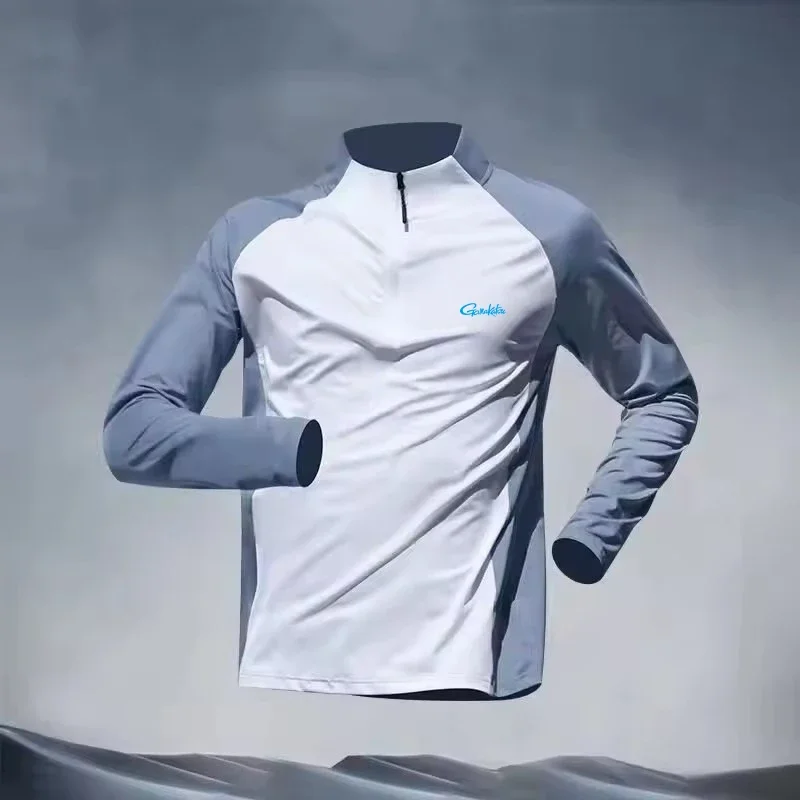 Summer Mens Sports T-Shirt Sportswear Long Sleeve Fishing Gym Clothing Fitness Gamakatsu Quick Dry Compression Shirt