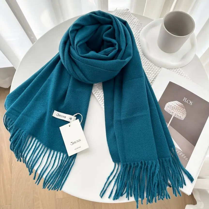 VISROVER 32 farbe Solide Winter Schal Für Frauen Mode Weibliche Schal Kaschmir Handfeeling Winter Wrap Warme Herbst Hijab Geschenk – Detail 40
