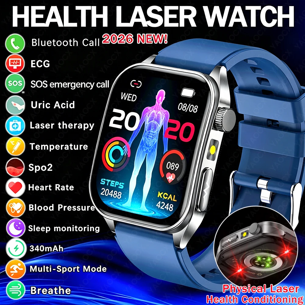 Smartwatch Avec Ecg Et Analyse De Santé Par Laser Dual-probe_voghion.com
