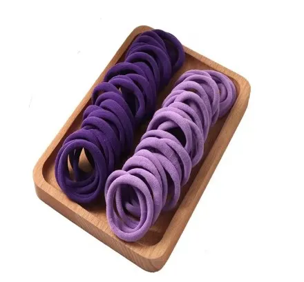 thumbnail image 1 of 20/50 unidades de bandas elásticas para el pelo básicas para mujeres y niñas de 4 cm, diademas sencillas de colores sólidos, lazos para el pelo, accesorios para el cabello, soporte para cola de caball, 1 of 5