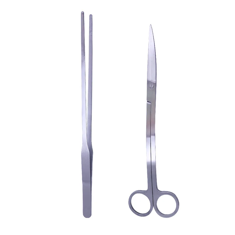 Stainless Steel Aquatic Tool Kit Set Aquatic Trimming Tools Aquarium Scissors Tweezers Flat Sand Landscaping Tools 