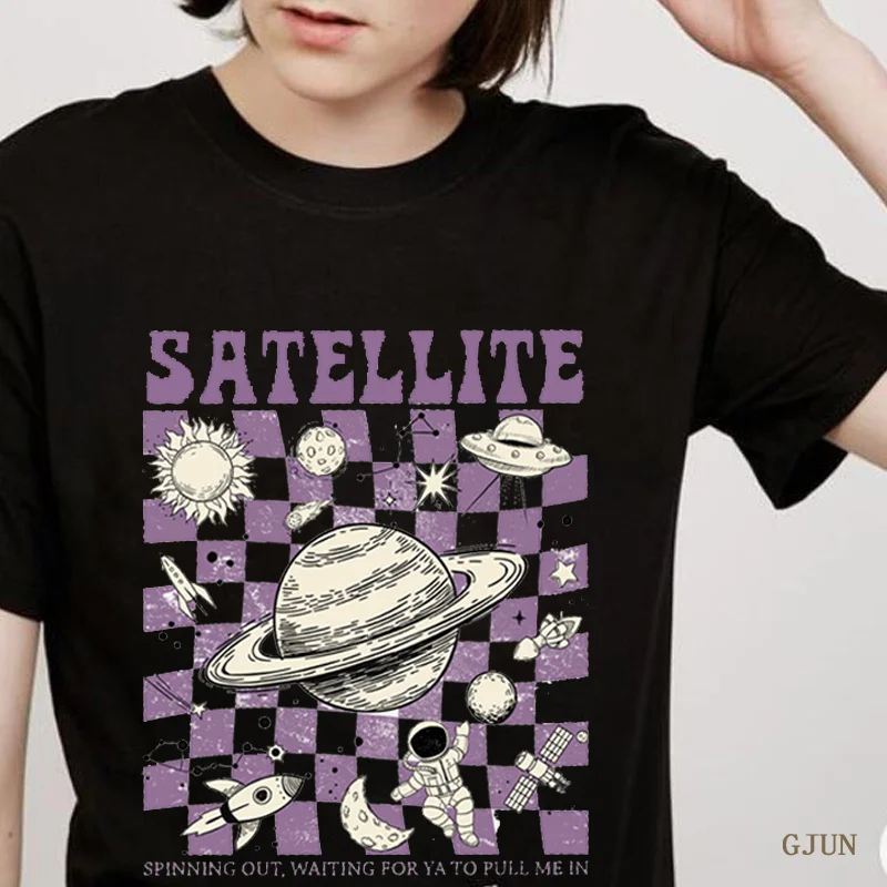 

Satellite Concert Music Graphic Women's T-shirt Summer Cotton Short Sleeve Women Kawaii Clothes Casual Cozy Lady Tees Tops