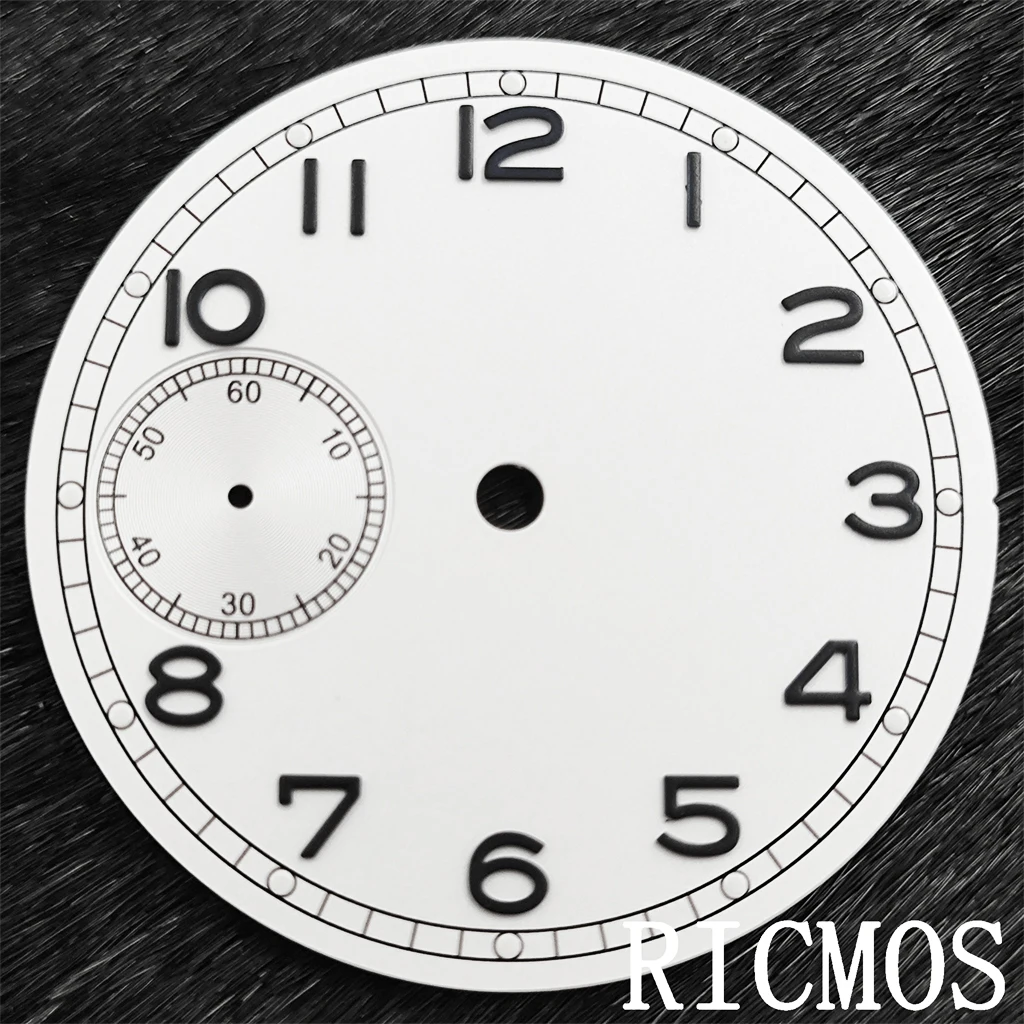 Black Watch Dial with Green Luminous for Mechanical Movement Watches, 37mm