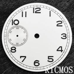 Black Watch Dial with Green Luminous for Mechanical Movement Watches, 37mm (White - frosted)