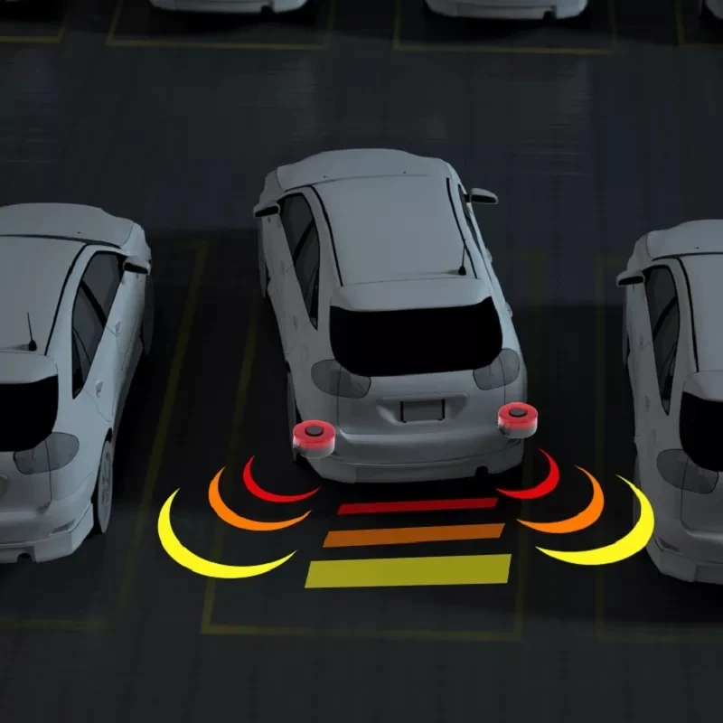 DC 12V-24V 105dB 경고음 역방향 비퍼 에어 경적 경고 사이렌, 6 사운드 신호 백업 알람 경적, 빨간색 LED 자동차 보트 트럭용