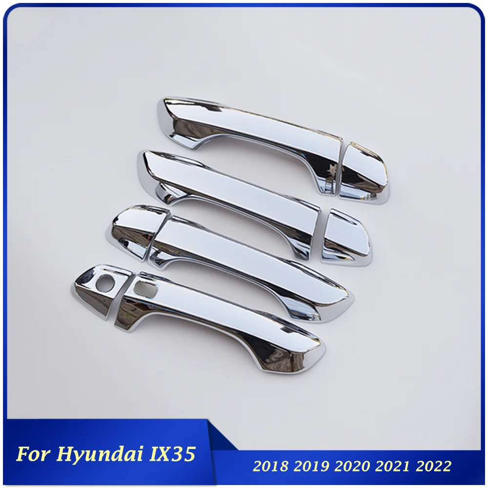 

2018, 2019, 2020, 2021, 2022, подходит для Hyundai ix35, ABS, хромированный, внешняя дверная ручка, отделка крышки, Внешнее украшение