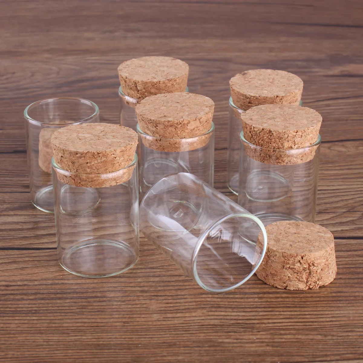 24pcs 15ml size 30*40mm Test Tube with Cork Stopper Spice Bottles Container Jars Vials DIY Craft