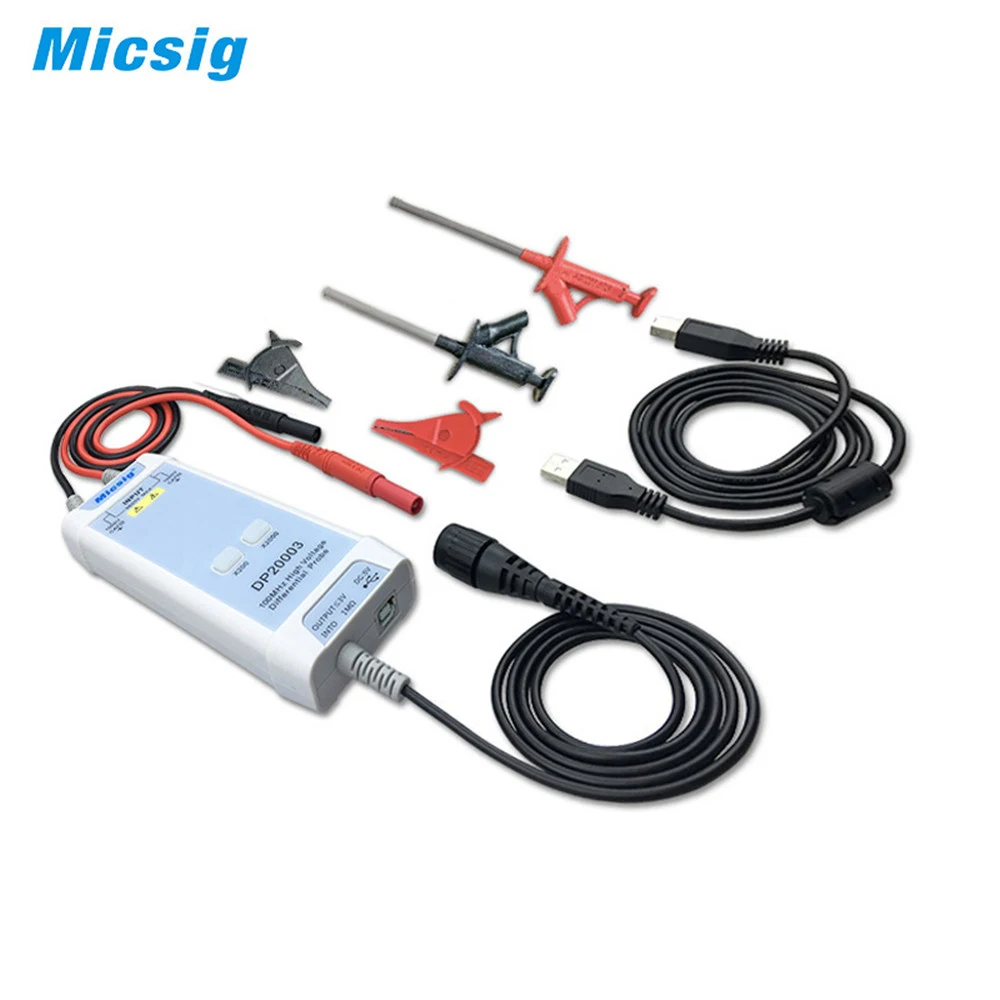 1set Micsig Oscilloscope Dp20003 Differential Probe Kit 5600v 100mhz
