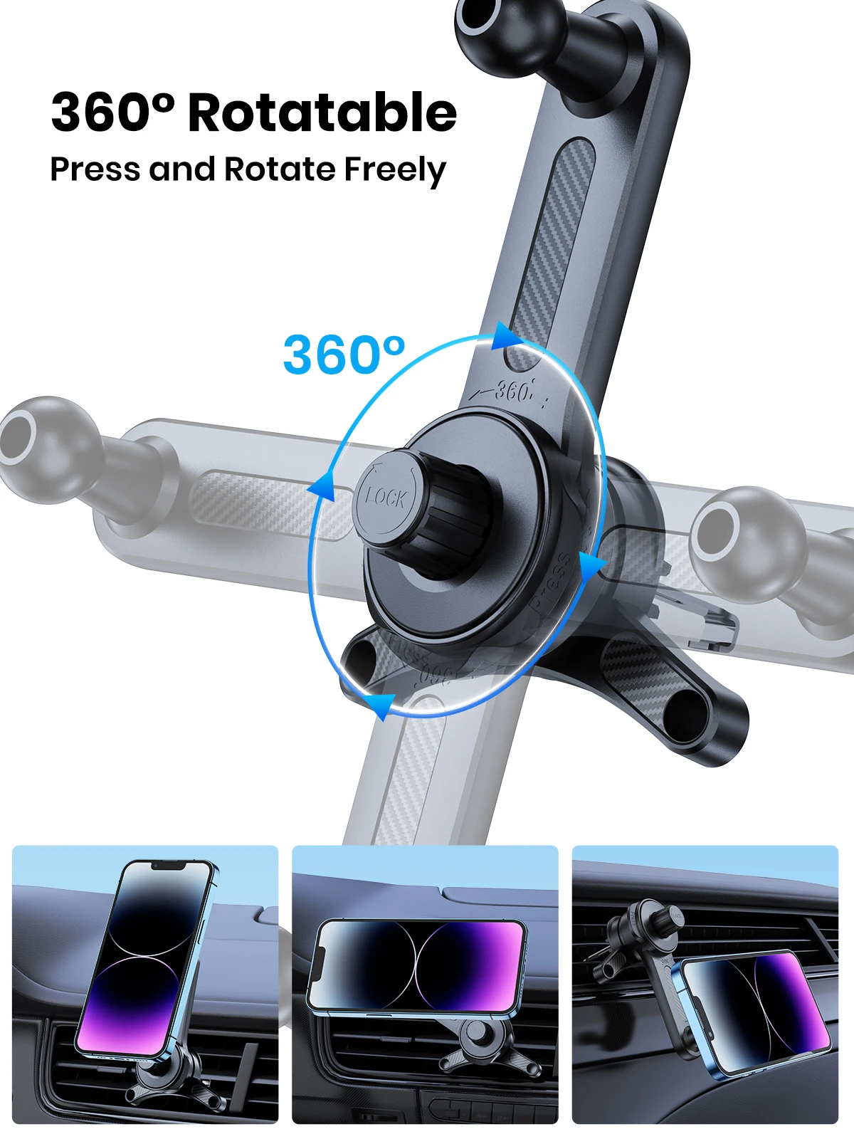 Mag-Safe Phone Holder Car, Magnetic Phone Car Mount, Air Vent Car Phone Holder w
