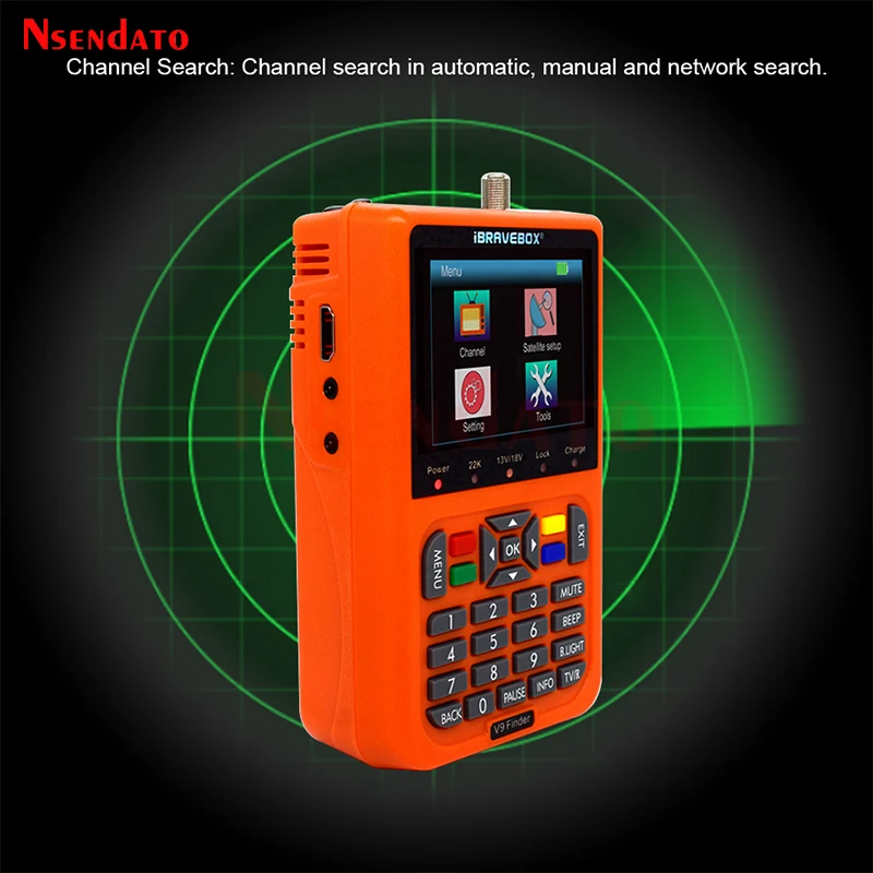 V9 SatFinder HD DVB-S/S2 3.5' LCD Digital Satellite Satfinder H.265 MPEG-4 DVB S S2 Satellite Meter Full HD Siginal Sat finder