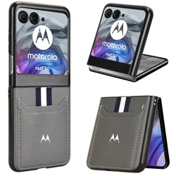 Premium PU Leather Phone Case with Card Slots - Lightweight and Stylish Cover for Razr 2025 (GRAY)