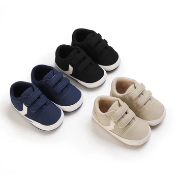 Newborn Baby Boys Girls Classic Sports Sneakers Canvas First Walkers Soft Sole Anti-Slip Comfortable Infant Toddler Shoes 1
