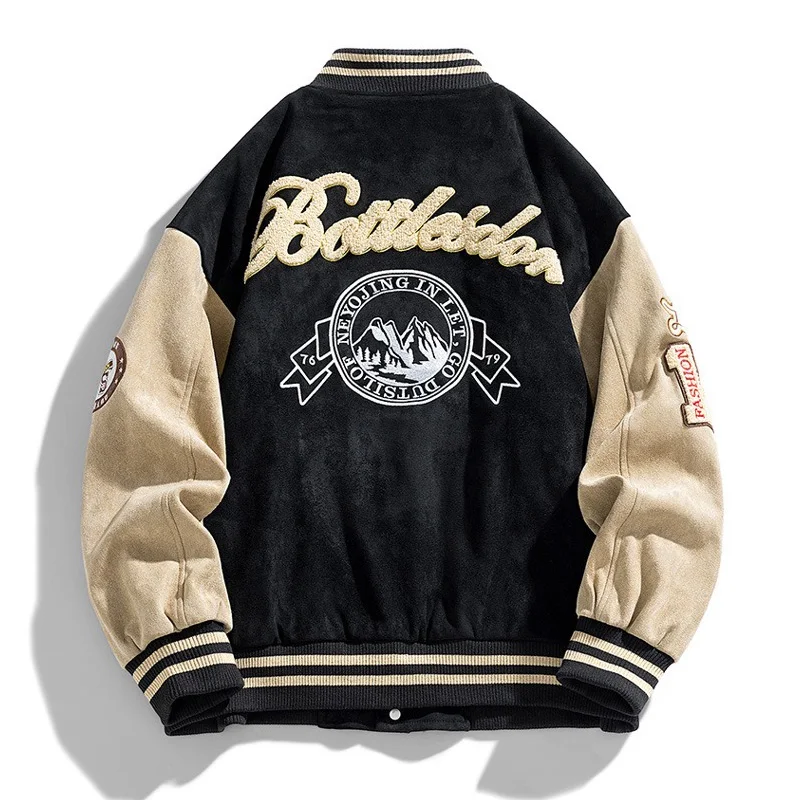 New Baseball Jacket Men Fashion Embroidered Jackets Coats High Street Outwear Man Bomber Jacket Hip Hop Clothing Top 4