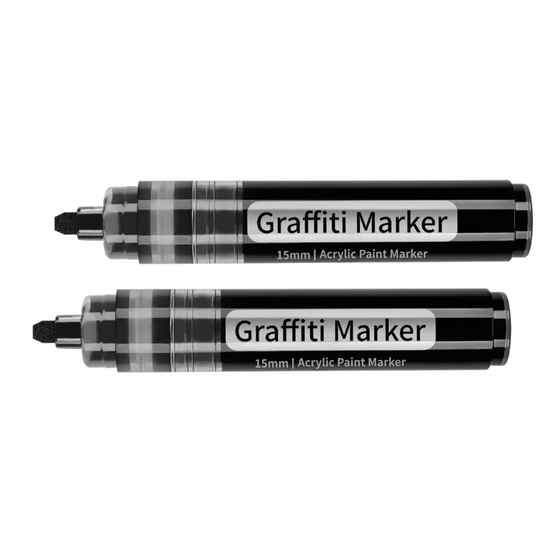 2개 낙서 마커 15mm 와이드 팁 DIY 그리기용 대형 아크릴 페인트 펜