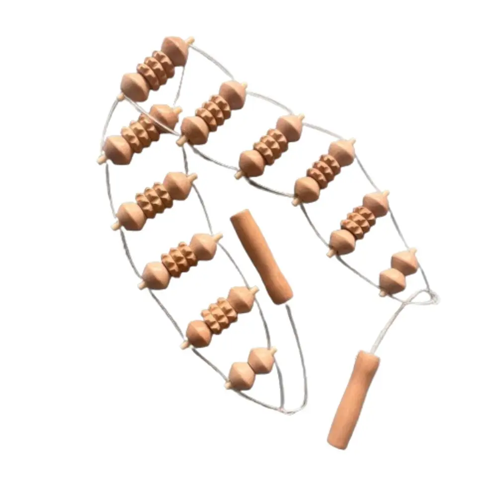 Rullo massaggiante in legno anticellulite e rilassante per il corpo, ideale per eliminare il grasso localizzato e favorire il rilassamento._voghion.com