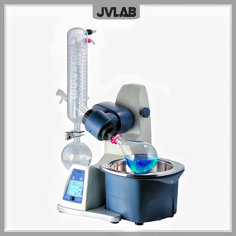 Rotary Evaporator With Set Of Glassware Vertical 1L & Heating Bath 5L Laboratory Distiller Machine Condenser (1700cm2) RE100-Pro