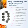 Dining Table Rotating Storage Rack Anti-slip Food Turntable Easy Assembly Restaurant Plate Swivel Stand for Rectangular Table 3