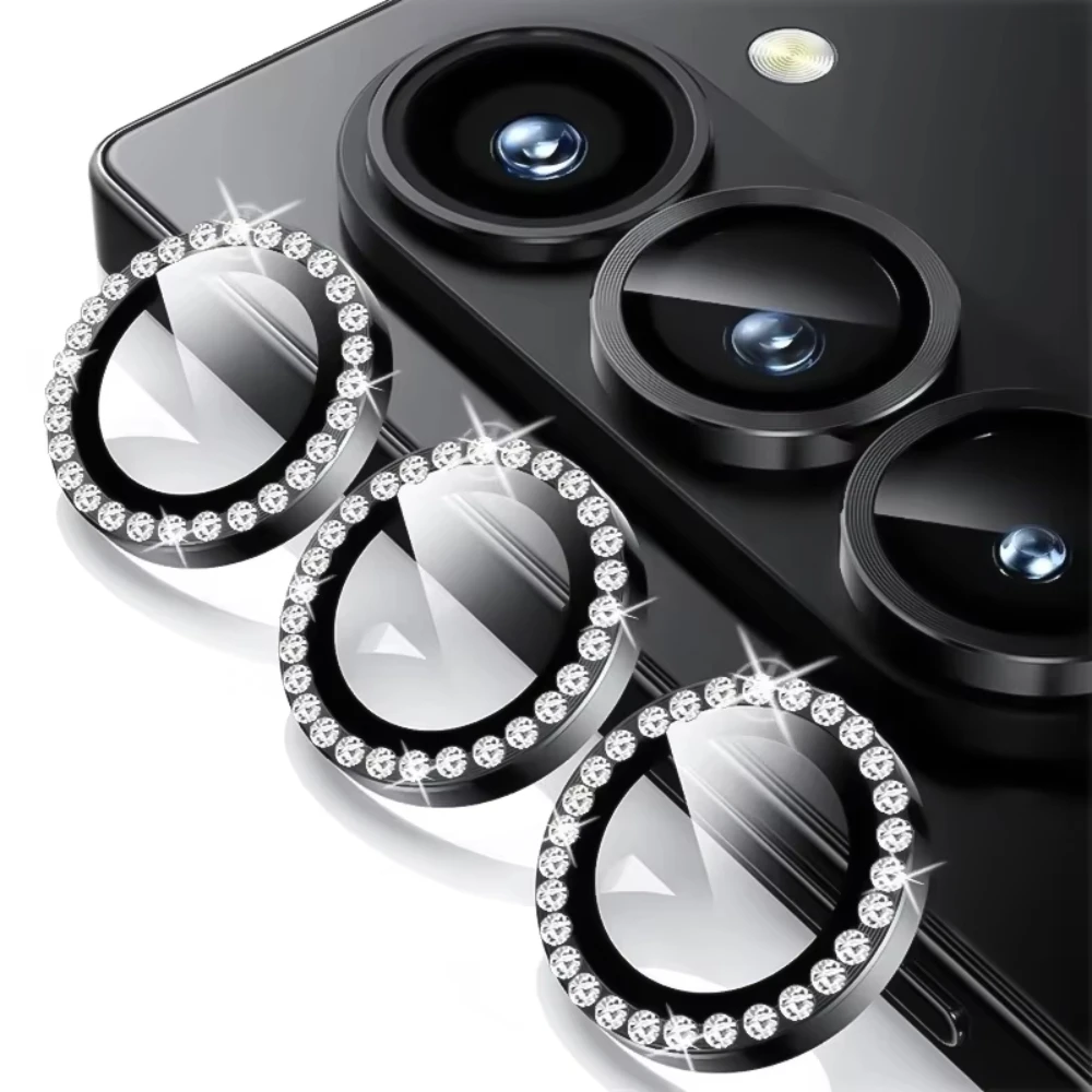 Luxury Diamond Camera Protector - Premium Tempered Glass Lens Cover