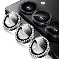 Luxury Diamond Camera Protector - Premium Tempered Glass Lens Cover - Galaxy Z Fold7 (Black)
