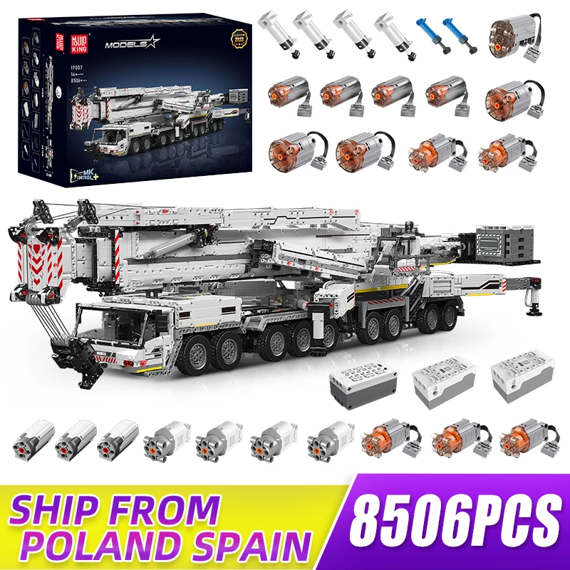 Mold King 17007 Technical App Control Liebherr Ltm 11200 Crane Building Blocks Set Big Engineering Truck For Men