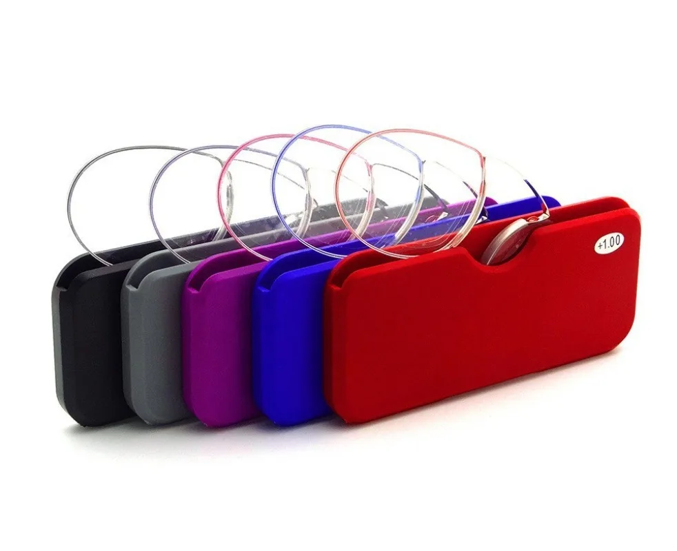 Fashion Nose Clip Reading Glasses Ultra Light Convenient Mobile Phone Presbyopic Eyeglasses Retro Style HD Reading Glasses
