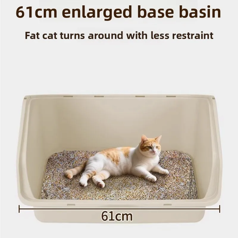 Automatic Self Cleaning Cat Litter Box Large Covered Cat Toilet Odor Control Low Noise Easy Maintenance Cat Litter Box Clean_voghion.com