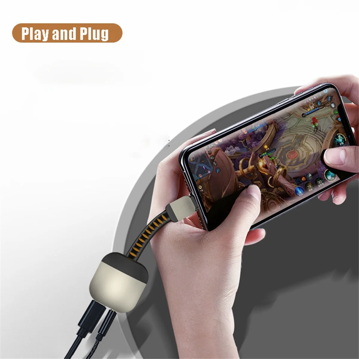 C타입-3.5mm 잭 헤드폰 어댑터, C타입 스플리터, 2-in-1 Hifi 오디오 충전 컨버터, C타입 스마트폰용