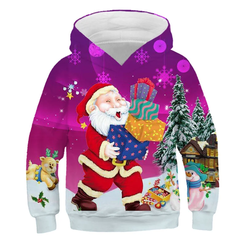 

New 3D Snowman Christmas Tree Printing Hoodies Santa Claus Reindeer Graphic Hooded Hoody Funny Sweatshirts Winter Hoodie Clothes