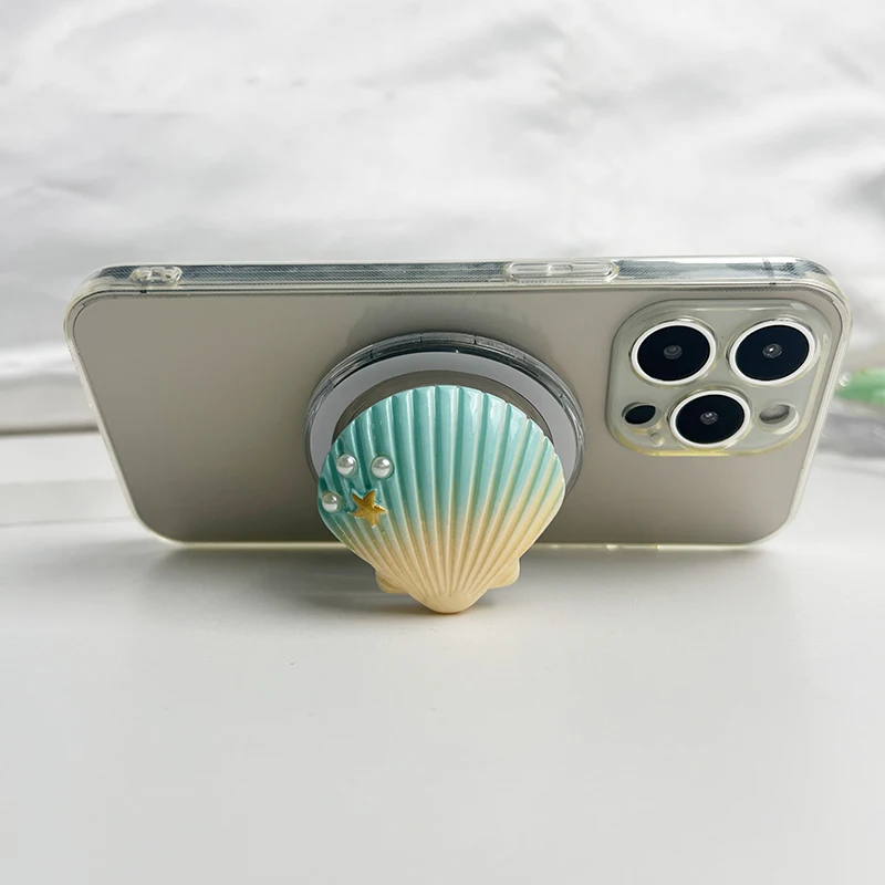 Ergonomic Foldable Resin Phone Stand and Grip Holder
