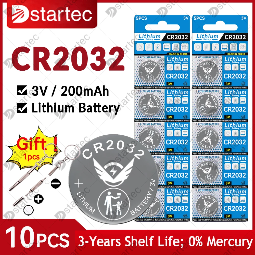 5Pcs PKCELL CR2032 CR 2032 Battery 3V Lithium Battery For Watch computer  Remote Control Calculator button cell coin battery