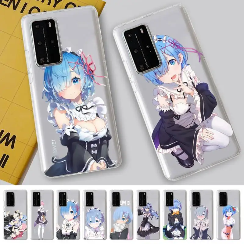 Re Zero Ram Rem Anime Phone Case For Samsung S20 Ultra S30 For Redmi 8 For Xiaomi Note10 For