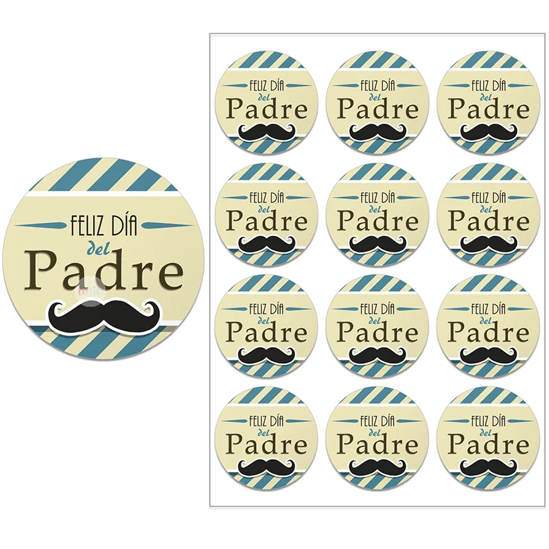 Happy Father's Day Decor Sticker Labels Feliz Día Del Padre Español  Self-adhesive Stickers Party Gift Packing Decor - Party & Holiday Diy  Decorations - AliExpress