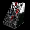 1-7 Tier Acrylic Pen Holder Stationery Store Storage Brush Case Display Stand Desktop Writing Pot Clear Writing Pencil Organiser 1