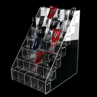 1-7 Tier Acrylic Pen Holder Stationery Store Storage Brush Case Display Stand Desktop Writing Pot Clear Writing Pencil Organiser 1