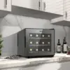 ,  12 Bottle Wine Fridge Small Dual Chip,  Wine Cooler Temperature Control, 46-66°F, Mi 2