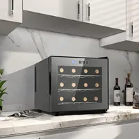 ,  12 Bottle Wine Fridge Small Dual Chip,  Wine Cooler Temperature Control, 46-66°F, Mi 2